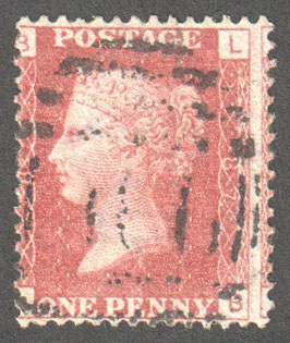 Great Britain Scott 33 Used Plate 87 - LB - Click Image to Close